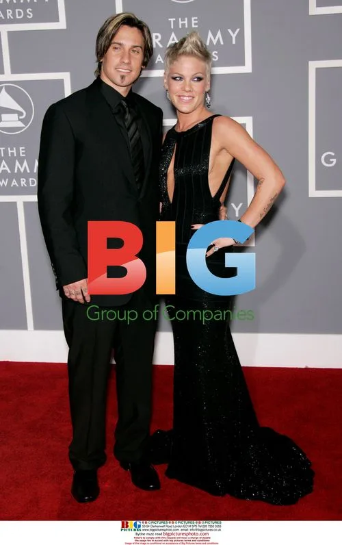 PINK and CAREY HART at 49th Grammys