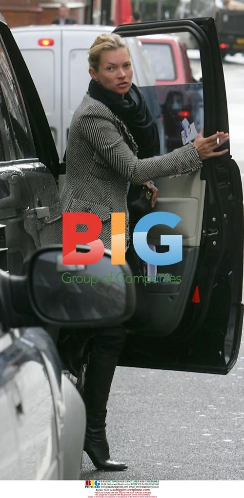 Kate Moss Visits London Studio