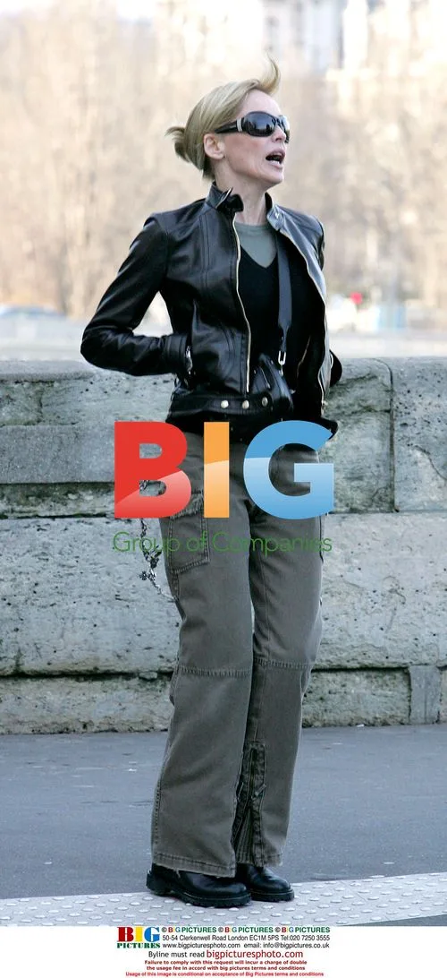 Sharon Stone sightseeing in Paris