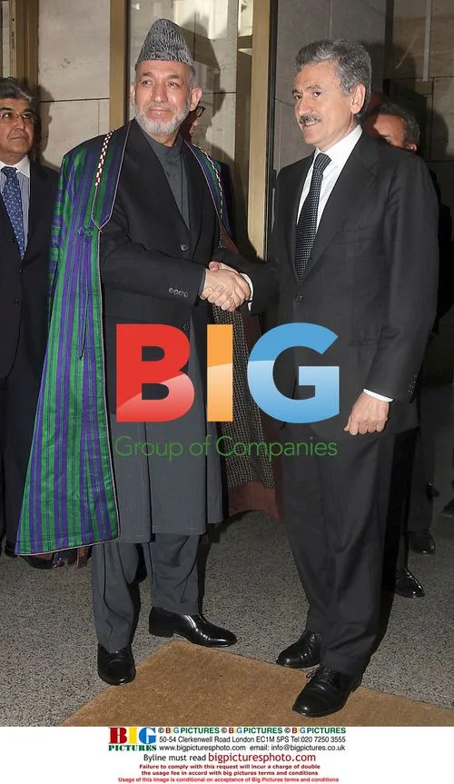 Karzai and D'Alema at Afghanistan Conference