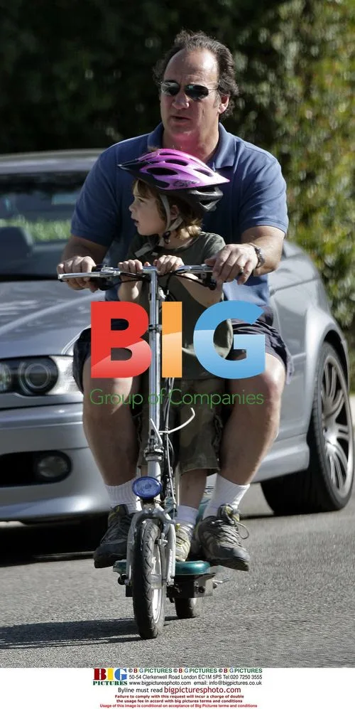 Jim Belushi and Son on Scooter