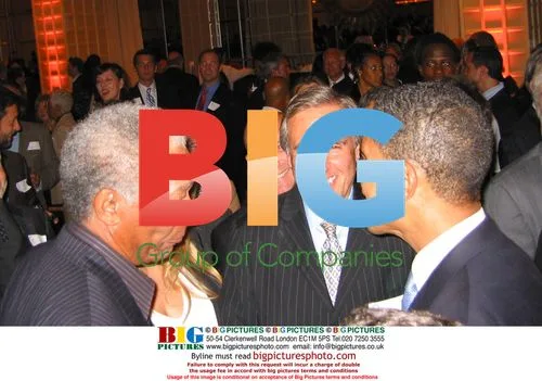 Morgan Freeman & Barack Obama at Presidential Fundraiser