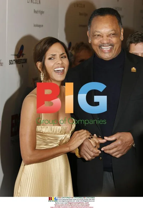 Halle Berry and Rev. Jesse Jackson at Ebony Pre-Oscar