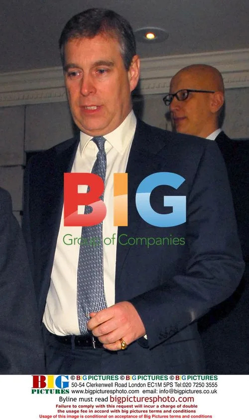Prince Andrew Leaving Restaurant
