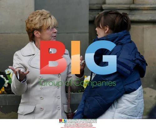 Kate Ford and Anne Kirkbride filming Coronation Street