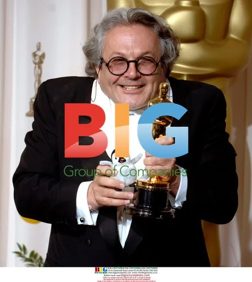 George Miller with Oscar for "Happy Feet"