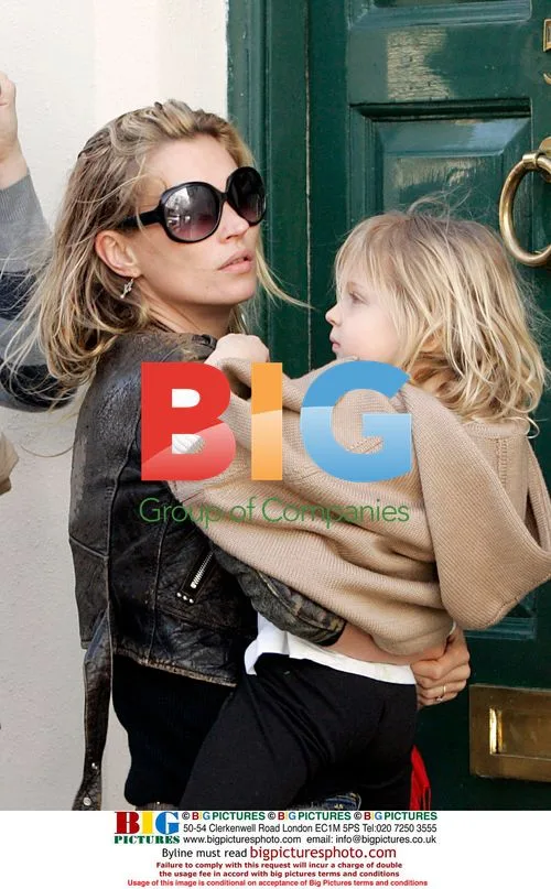 Supermodel Kate Moss and family out