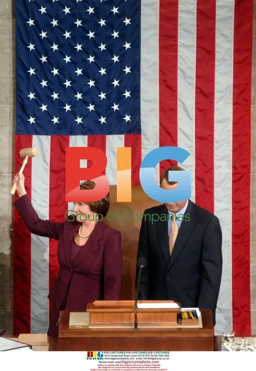 Nancy Pelosi Holds Speakers Gavel