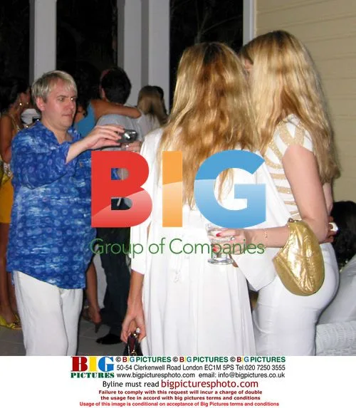 Nick Rhodes and Meredith Ostrom at Caribbean Party