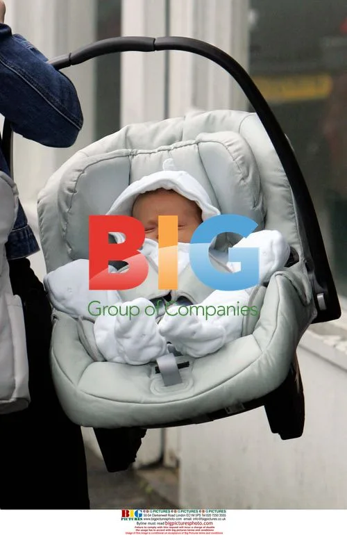 Kirsty Gallacher takes baby Oscar to clinic