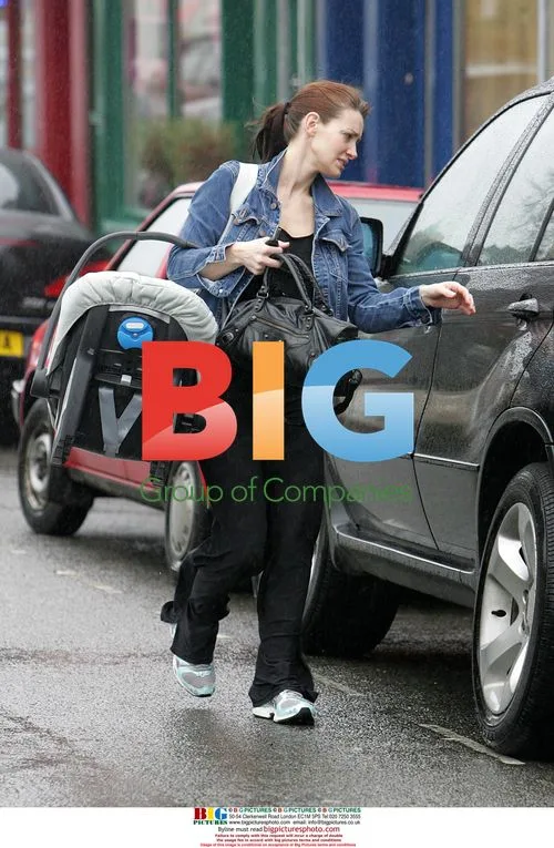 Kirsty Gallacher takes baby Oscar for check-up