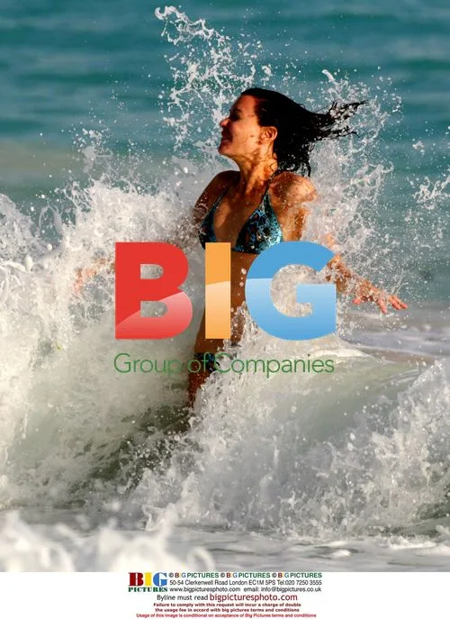 Linzi Stoppard Frolics in Caribbean Sea