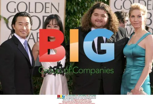 Daniel Dae Kim, Yunjin Kim, Jorge Garcia, and Elizabeth Mitchell at 64th Golden Globes