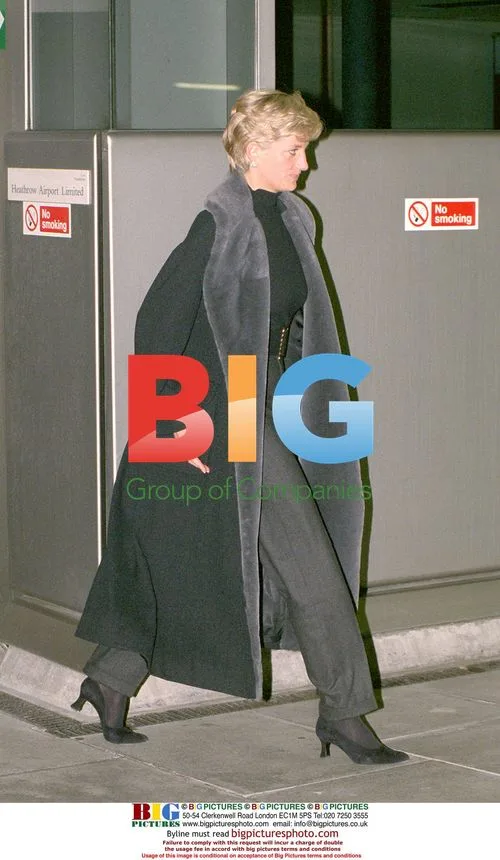 Princess Diana Leaves for USA from Heathrow