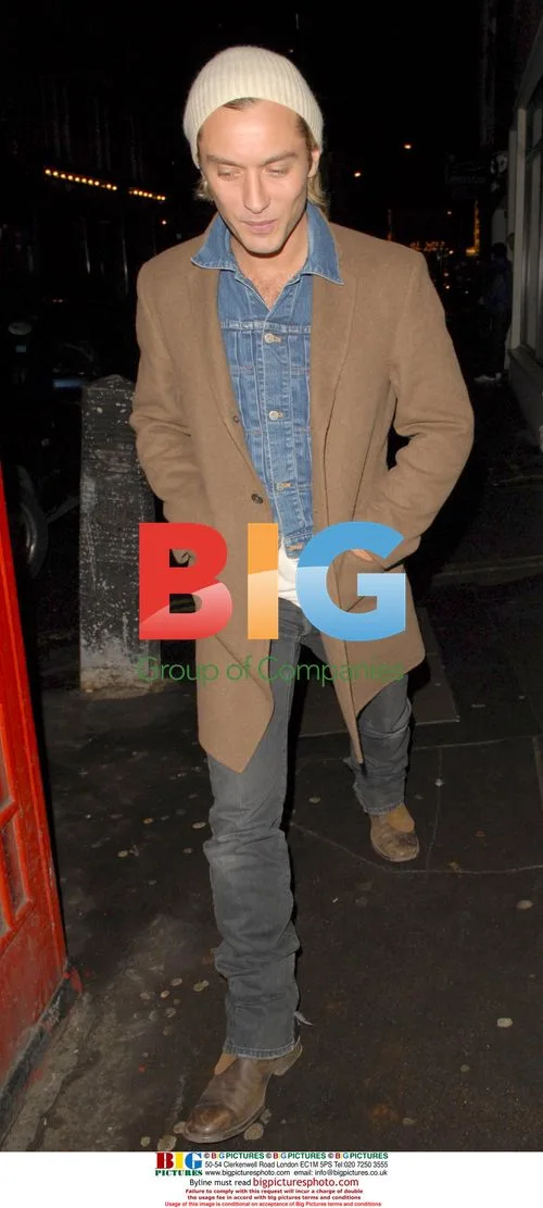 Jude Law and Sean Pertwee Leave Groucho Club