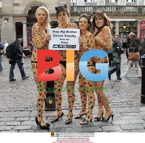 Models Protest Big Brother Cruelty in Covent Garden