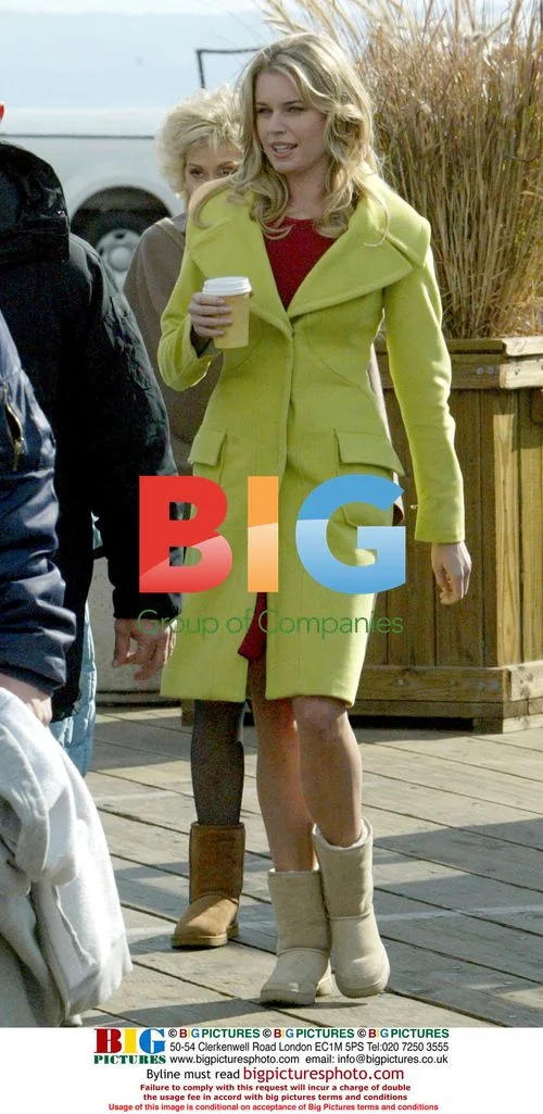 America Ferrera and Rebecca Romjin on Ugly Betty Set