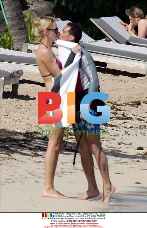 Uma Thurman and Andre Balazs on St. Barthlemy