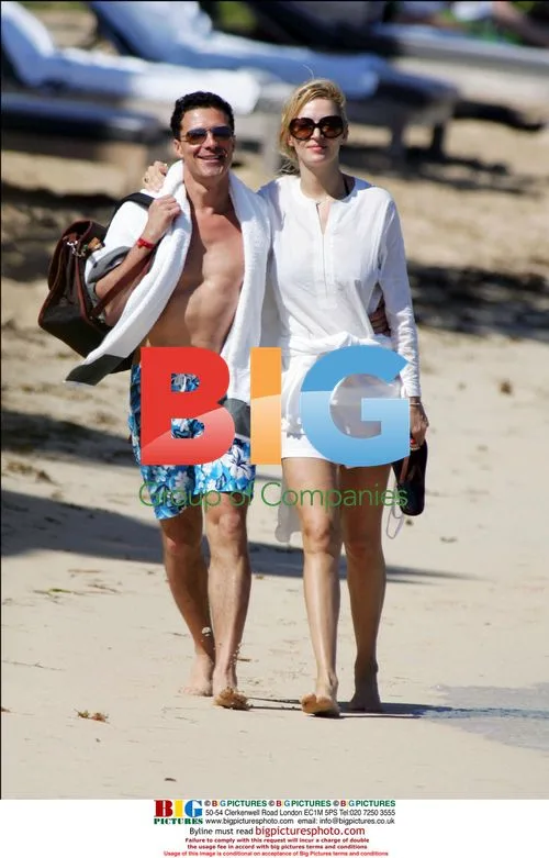 Uma Thurman and Andre Balazs in St. Barthlemy