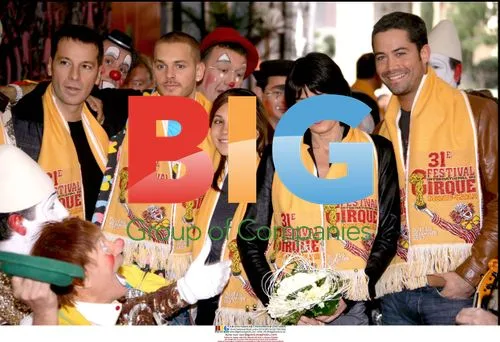 Matt Pakora, Leslie, Emmanuel Moire with Princess Stephanie at Monaco Circus Festival