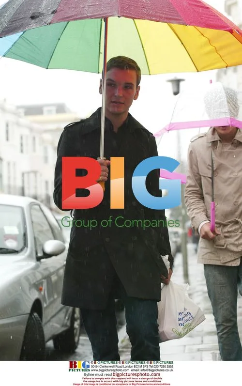 Samuel Preston with Pride Umbrella