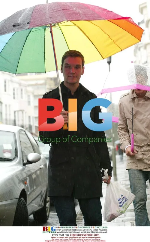 Samuel Preston with Pride Umbrella