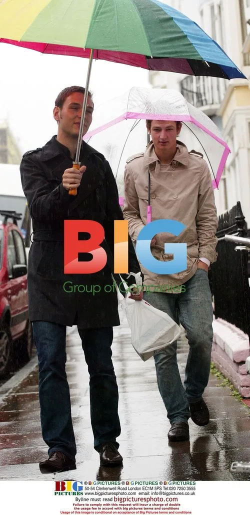 Samuel Preston with Pride Umbrella