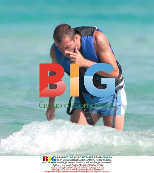 Cristian Vieri and Melissa Satta on Beach in Formentera