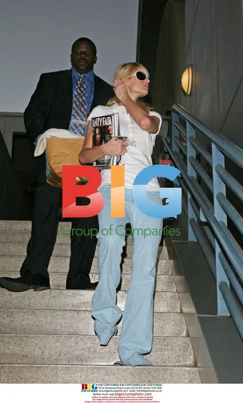 Paris Hilton lands at LAX after Hawaii trip