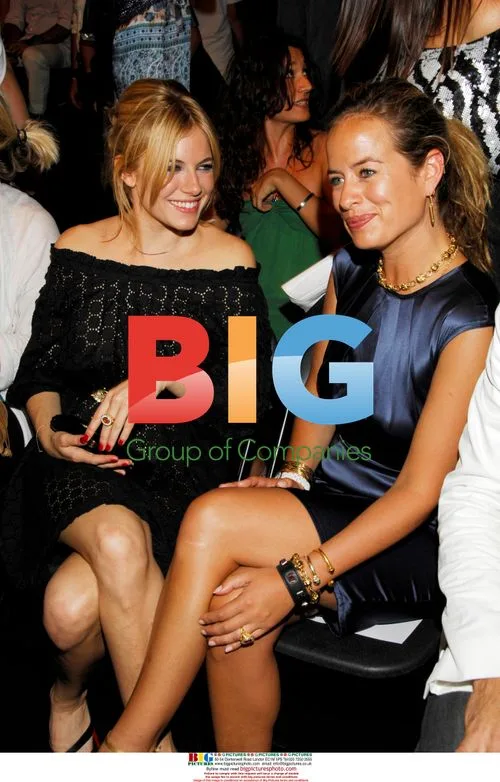 Sienna Miller and Jade Jagger at Pepe Jeans show