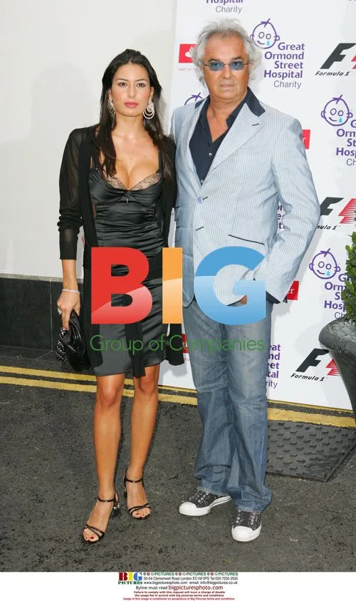 Flavio Briatore and Elisabetta Gregoracci at F1 Party