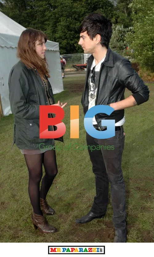 Alexa Chung and Ian Watkins at T in the Park Festival