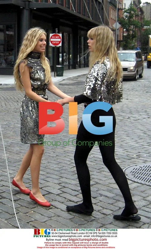 Theodora and Alexandra Richards Shooting for Harpers Bazaar