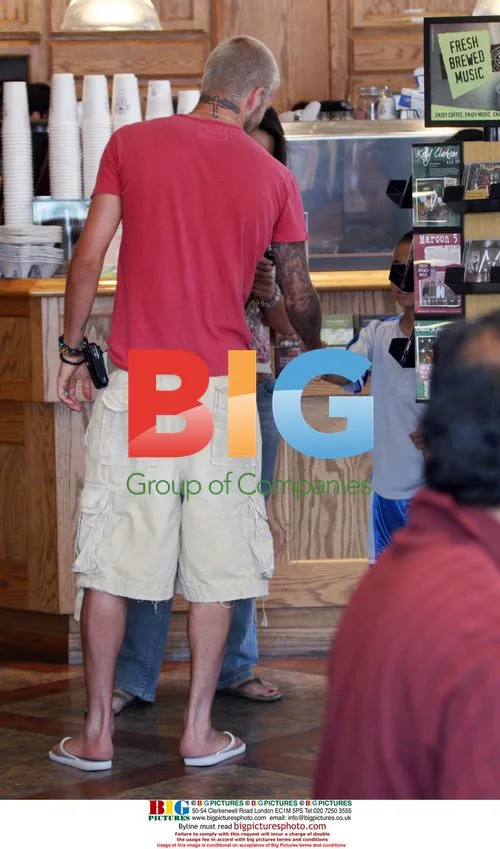 David Beckham Grabs Coffee in LA