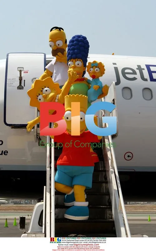 The Simpsons Cast at JetBlue Plane Unveiling