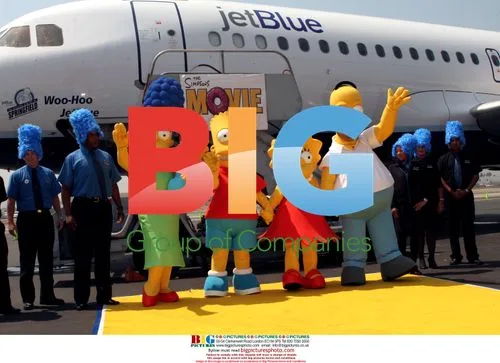 The Simpsons Movie Jet Blue Unveiling