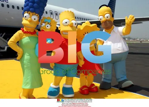 Simpsons stars at Jet Blue Airlines unveiling