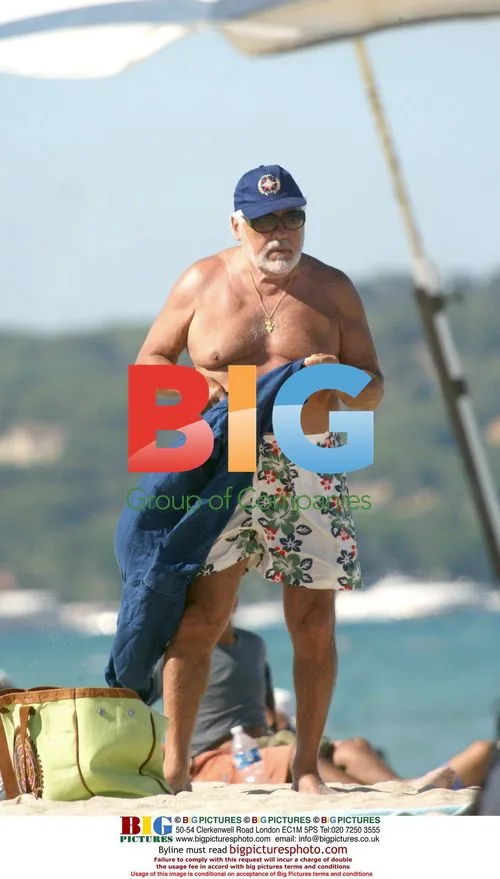 Mario Adorf relaxes on Saint-Tropez beach
