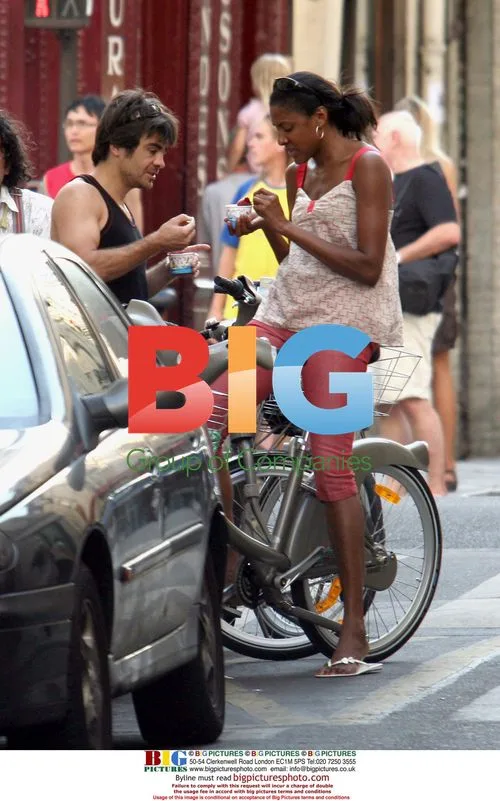 Marie-Jo Perec and Sebastien Foucras rent bikes in Paris