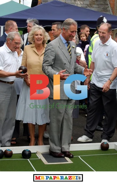 Prince Charles and Camilla Play Bowls