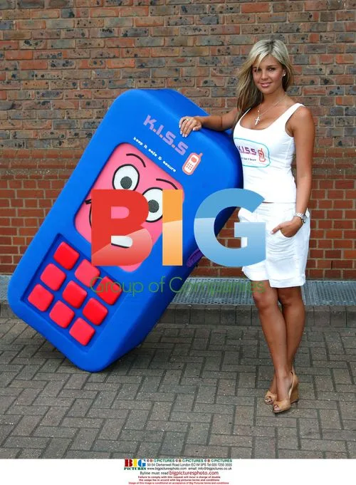 Model Danelle Lloyd at Tesco promoting KISS