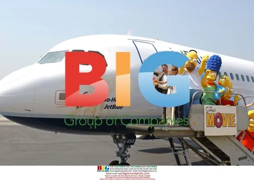 Simpsons Cast at Jet Blue Unveiling