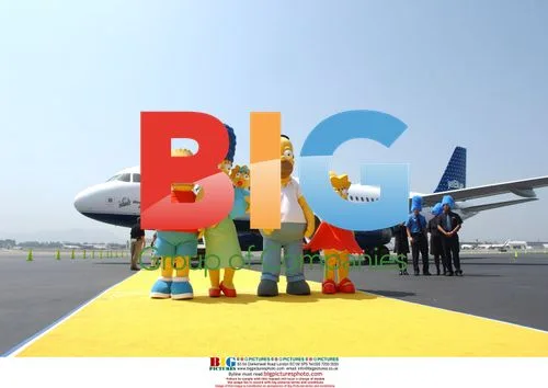 Simpsons Cast Unveils Jet Blue Aircraft