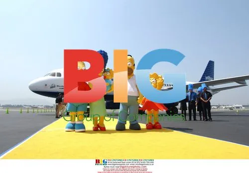 The Simpsons Movie Jet Blue Aircraft Unveiling