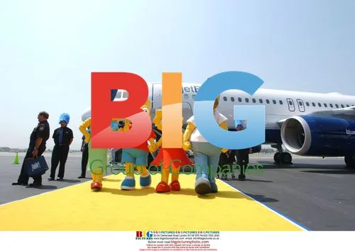Actors from The Simpsons at JetBlue Unveiling