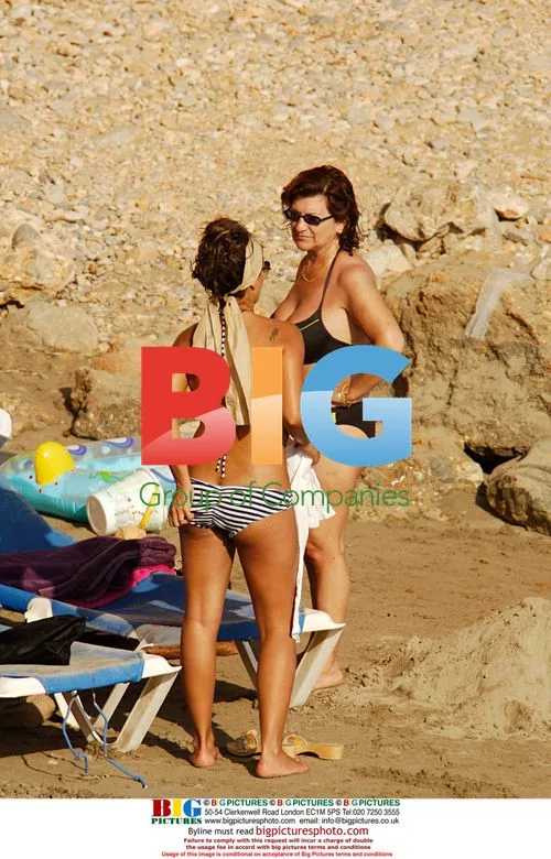 Monica Cruz at the beach in Ibiza