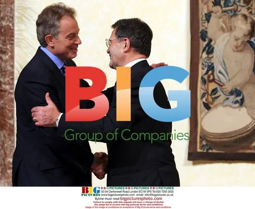 Tony Blair meets Romano Prodi in Rome