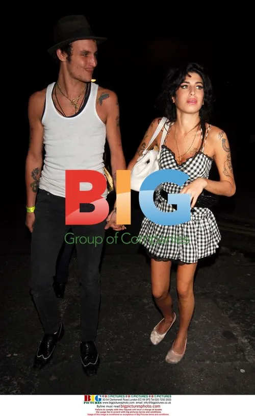 Singer Amy Winehouse and husband at London nightclub