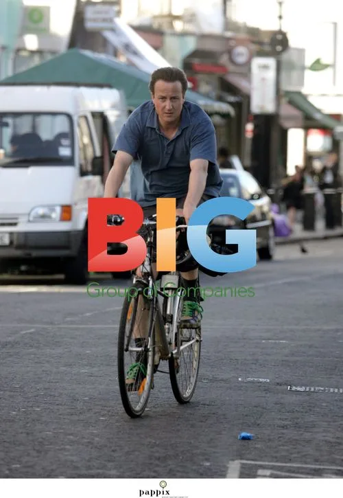 David Cameron Riding Bike in London