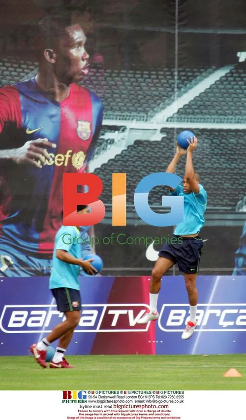 Thierry Henry Training with Barcelona